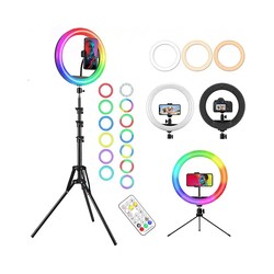 Aro de Luz RGB 10 Pulgadas E-Reise con Soporte para Celular